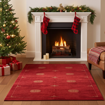 Red medium handmade carpet