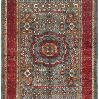 Orientmattor Mamlook Ziegler/Kazak handwoven oriental rug, 248x174 cm, intricate designs in warm tones.