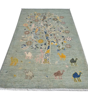 Handknuten Matta Floral Oriental 149 x 89 cm Nr. 65460