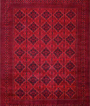 Handknuten matta Afghan Fine No.65503