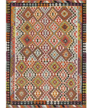 Handvävd Matta Kelim-Chobi Oriental 256 x 188 cm Nr. 65669