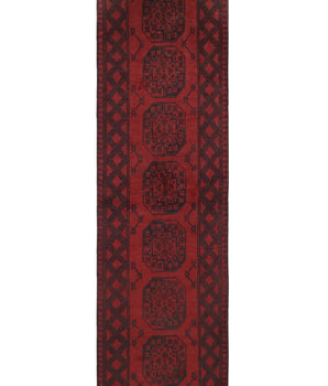 Handknuten Matta Akhche Oriental 255 x 69 cm Nr. 65889