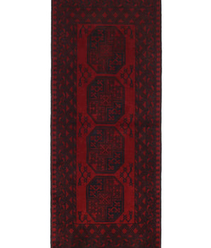 Handknuten Matta Akhche Oriental 192 x 80 cm Nr. 65896