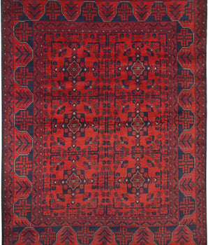 Handknuten Matta Afghan Oriental 197 x 148 cm Nr. 65974