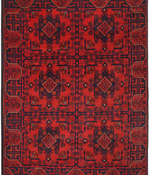 Handknuten Matta Afghan Oriental 187 x 123 cm Nr. 65978