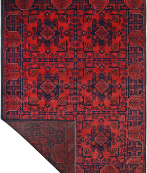 Handknuten Matta Afghan Oriental 189 x 124 cm Nr. 65979