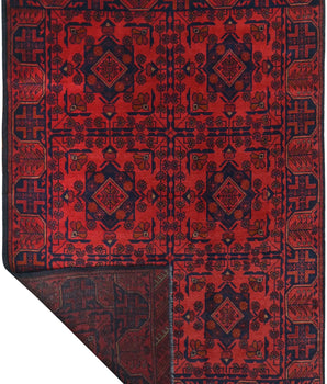 Handknuten Matta Afghan Oriental 187 x 124 cm Nr. 65981