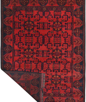 Handknuten Matta Afghan Oriental 195 x 124 cm Nr. 65982