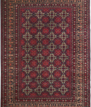 Handknuten Matta Afghan Oriental 290 x 202 cm Nr. 65984