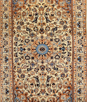 Nain, Handknotted rug from Iran/Persian, Multicolor, Beige, 205x124 cm.