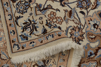 Nain, Handknotted rug from Iran/Persian, Multicolor, Beige, 205x124 cm.