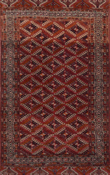 Arsari old, Handknotted rug from Afghanistan, Multicolor Red,  200x151 cm