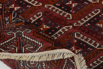 Arsari old, Handknotted rug from Afghanistan, Multicolor Red,  200x151 cm