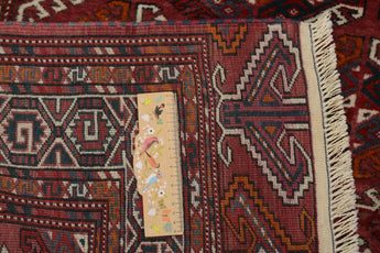 Arsari old, Handknotted rug from Afghanistan, Multicolor Red,  200x151 cm