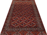 Arsari old, Handknotted rug from Afghanistan, Multicolor Red,  200x151 cm