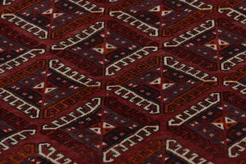 Arsari old, Handknotted rug from Afghanistan, Multicolor Red,  200x151 cm