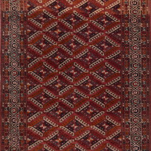 Arsari old, Handknotted rug from Afghanistan, Multicolor Red,  200x151 cm