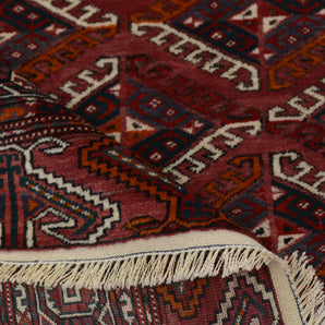 Arsari old, Handknotted rug from Afghanistan, Multicolor Red,  200x151 cm