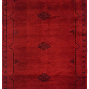 Orientmattor Bokhara 64593 Afghan/Pakistan rug with intricate geometric patterns and rich earthy tones, close-up view of woven design.