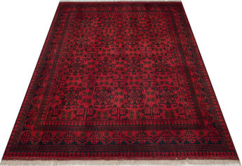Handwoven Afghan-Pakistan rug with intricate patterns, from Orientmattor, featuring vibrant colors and detailed traditional design.