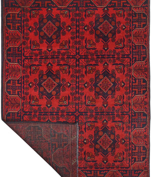 Handknuten Matta Afghan Oriental 187 x 123 cm Nr. 65978 - Orientmattor