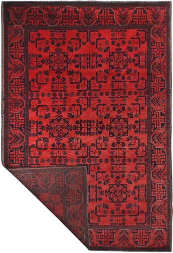 Handknuten Matta Afghan Oriental 187 x 127 cm Nr. 65980 - Orientmattor