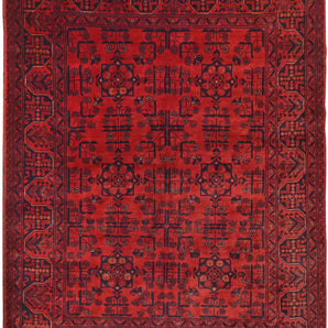 Handknuten Matta Afghan Oriental 190 x 153 cm Nr. 65972 - Orientmattor