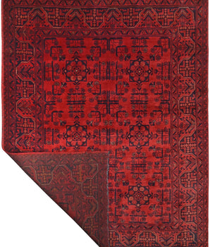 Handknuten Matta Afghan Oriental 190 x 153 cm Nr. 65972 - Orientmattor