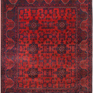 Handknuten Matta Afghan Oriental 191 x 148 cm Nr. 65976 - Orientmattor