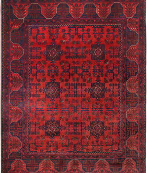 Handknuten Matta Afghan Oriental 191 x 148 cm Nr. 65976 - Orientmattor