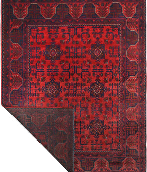 Handknuten Matta Afghan Oriental 191 x 148 cm Nr. 65976 - Orientmattor