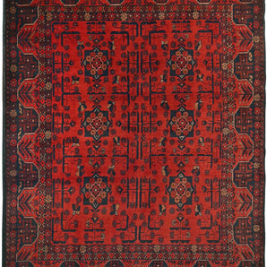 Handknuten Matta Afghan Oriental 191 x 152 cm Nr. 65975 - Orientmattor