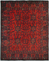 Handknuten Matta Afghan Oriental 191 x 152 cm Nr. 65975 - Orientmattor