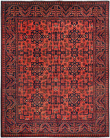 Handknuten Afghan oriental rug from Orientmattor, 193x158 cm, detailed woven design with traditional motifs.