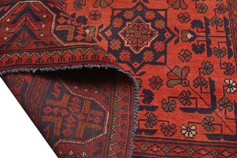 Handknuten Afghan oriental rug from Orientmattor, 193x158 cm, with intricate traditional patterns and rich colors.