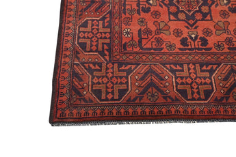 Handknuten Afghan Oriental rug from Orientmattor, 193x158 cm, featuring traditional Afghan/Pakistan woven design.