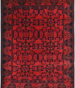 Handknuten Matta Afghan Oriental 195 x 124 cm Nr. 65982 - Orientmattor