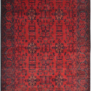 Handknuten Matta Afghan Oriental 197 x 127 cm Nr. 65977 - Orientmattor
