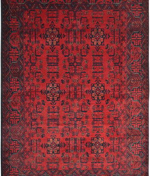 Handknuten Matta Afghan Oriental 197 x 127 cm Nr. 65977 - Orientmattor