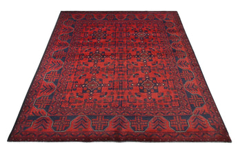 Handknuten Afghan Oriental rug in 197x148 cm with intricate patterns, crafted by Orientmattor, showcasing traditional craftsmanship.