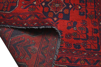 Handwoven Afghan Oriental rug from Orientmattor, 197 x 148 cm, featuring intricate traditional patterns and rich colors.