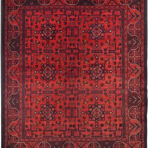 Handknuten Matta Afghan Oriental 197 x 156 cm Nr. 65971 - Orientmattor
