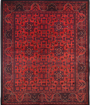Handknuten Matta Afghan Oriental 197 x 156 cm Nr. 65971 - Orientmattor