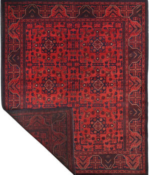 Handknuten Matta Afghan Oriental 197 x 156 cm Nr. 65971 - Orientmattor