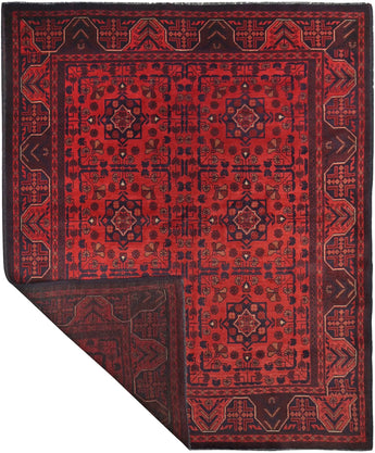 Handknuten Matta Afghan Oriental 197 x 156 cm Nr. 65971 - Orientmattor
