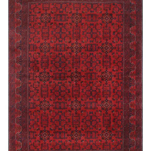 Afghan Oriental handknuten matta from Orientmattor, 292 x 201 cm, with intricate traditional patterns and rich earthy tones.
