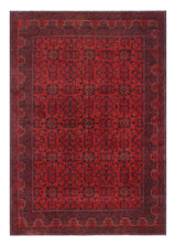Afghan Oriental handknuten matta from Orientmattor, 292 x 201 cm, with intricate traditional patterns and rich earthy tones.
