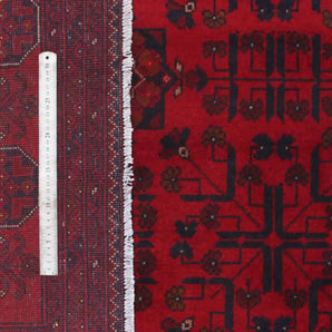 Afghan handknuten oriental rug by Orientmattor, 292x201 cm, featuring intricate traditional patterns and rich colors.