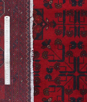 Afghan handknuten oriental rug by Orientmattor, 292x201 cm, featuring intricate traditional patterns and rich colors.