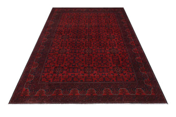 Handknuten Afghan Oriental rug from Orientmattor, 292 x 201 cm, featuring traditional patterns and rich colors.